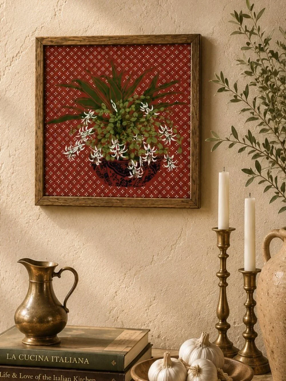 Vintage Italian Ceramics by Ceramiche Piemme Valentino Series Floral Tile Trivet